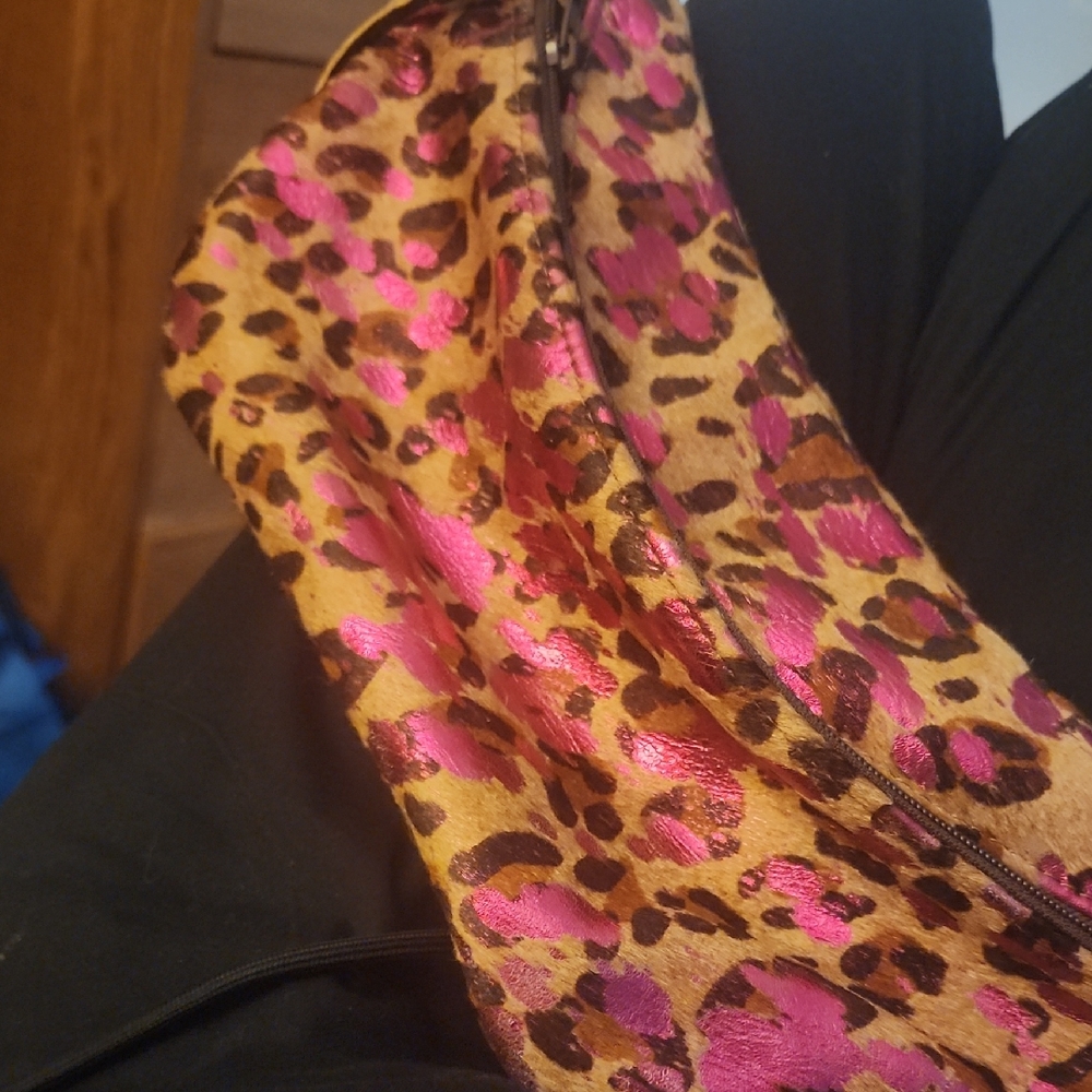 Leopard Print Pink and Brown Waist Bag